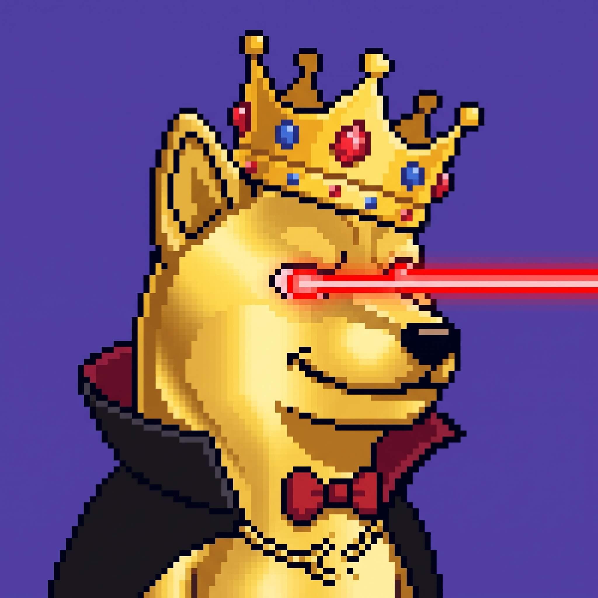 Dinu #003, a pixel-art HoudInu NFT